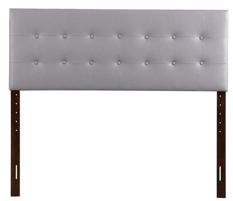 Super Nova Light Grey Full Upholstered Tufted Panel Headboard - Light Grey