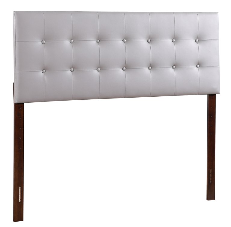 Super Nova Light Grey Full Upholstered Tufted Panel Headboard