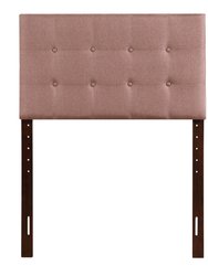 Super Nova White Twin Upholstered Tufted Panel Headboard - Brown