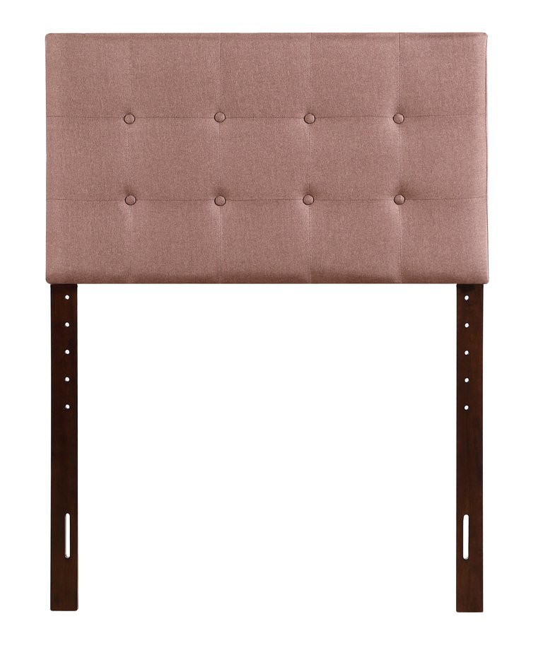 Super Nova White Twin Upholstered Tufted Panel Headboard - Brown