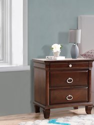 Triton 3-Drawer Cappuccino Nightstand