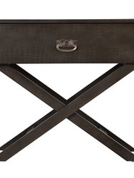 Xavier 1-Drawer Gray Nightstand - Gray