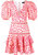 Bossa Lace Trim Puff Sleeve Layered Mini Dress