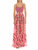 Crochet Top Tiered Bottom Maxi Dress - Flamant Pink
