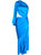 One Shoulder Draped Maxi Dress Cobalt - Blue