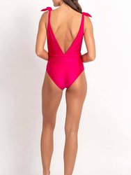 Plunge Belted One Piece