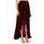 Velvet Maxi Wrap Skirt - Bordeaux