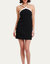 Women'S Colorblock Faux-Pearl Beaded Mini Dress - Black