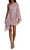 Women'S One-Shoulder Metallic Mini Dress - Pink