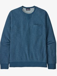 Mahnya Fleece Crewneck Sweatshirt - Wavy Blue