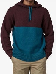Recycled Wool-Blend Sweater Hoody - Lagoom Blue
