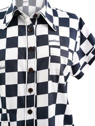 Black Checkerboard Short Sleeve Set