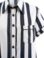 Black Stripe Short Sleeve Set