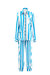 Blue Stripe Long Sleeve Set - Blue