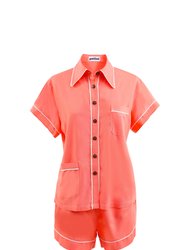 Coral Short Sleeve Set - Coral