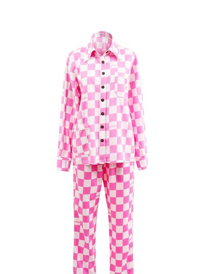 Patiini Light Pink Checkerboard Long Sleeve Set product
