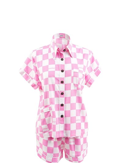 Patiini Light Pink Checkerboard Short Sleeve Set product