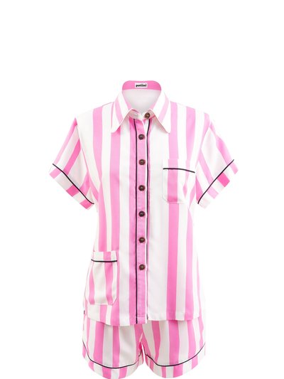 Patiini Light Pink Stripe Short Sleeve Set product