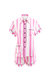 Light Pink Stripe Short Sleeve Set - Light Pink