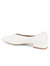 Capri Pointed Toe Raffia Flat Sandal - White