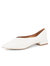 Capri Pointed Toe Raffia Flat Sandal - White - White