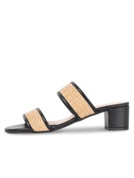 Florence Raffia Block Heeled Sandal