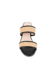 Florence Raffia Block Heeled Sandal