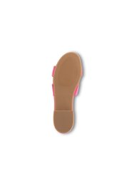 Hallie Flat Sandal - Hot Pink