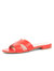 Hallie Flat Sandal - Red Leather