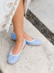 Hampton Bow Ballet Flat - Chambray