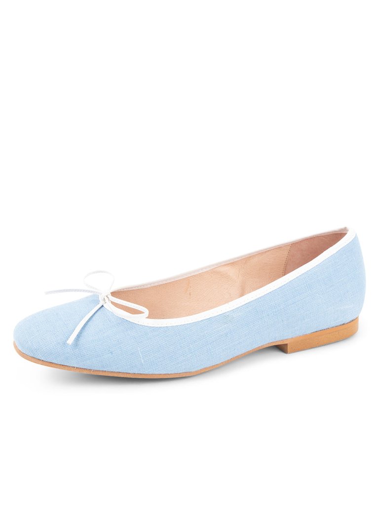 Hampton Bow Ballet Flat - Chambray - Chambray