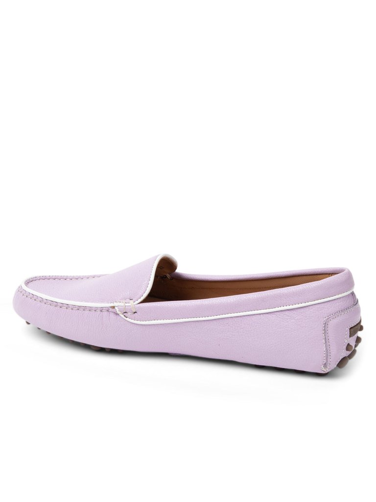 Jill Piped Driving Moccasin - Lavender