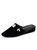 Lucille Crystal Embellished Velvet Slipper - Black