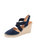 Mila Espadrille Sandals With Elastic Straps - Navy - Navy