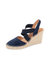 Mila Espadrille Sandals With Elastic Straps - Navy - Navy