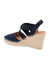 Mila Espadrille Sandals With Elastic Straps - Navy