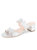 Palm Beach Scalloped Sandal - Silver Leather