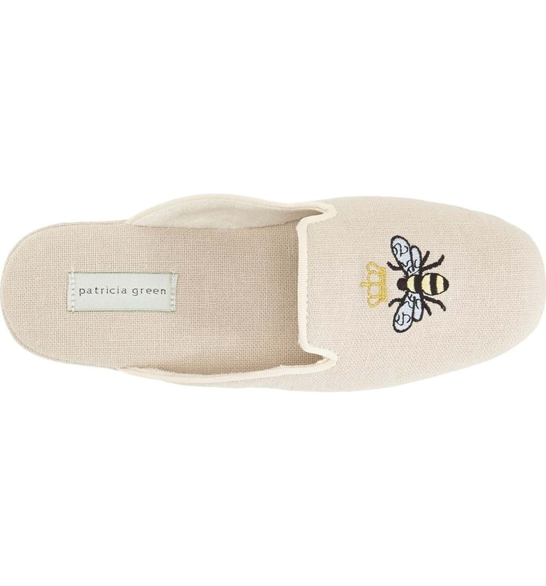 Queen Bee Embroidered Slipper