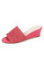 Siesta Swirled Raffia Wedge Sandals - Rose Pink - Rose Pink