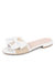 St. Tropez Raffia Slide Sandal - White - White