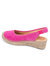 Valencia Closed Toe Slingback Espadrille Sandal - Hot Pink