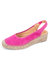 Valencia Closed Toe Slingback Espadrille Sandal - Hot Pink - Hot Pink