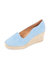 Vienna Scalloped Espadrille Shoes - French Blue