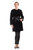 FF19-46 Chevron Belted Coat - Black