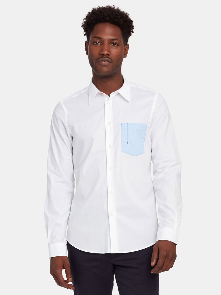 Tailored Fit Contrast Pocket Shirt 