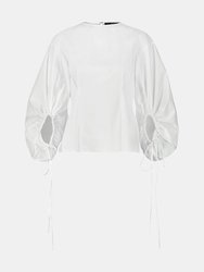 Orchard Balloon Sleeve Top - White