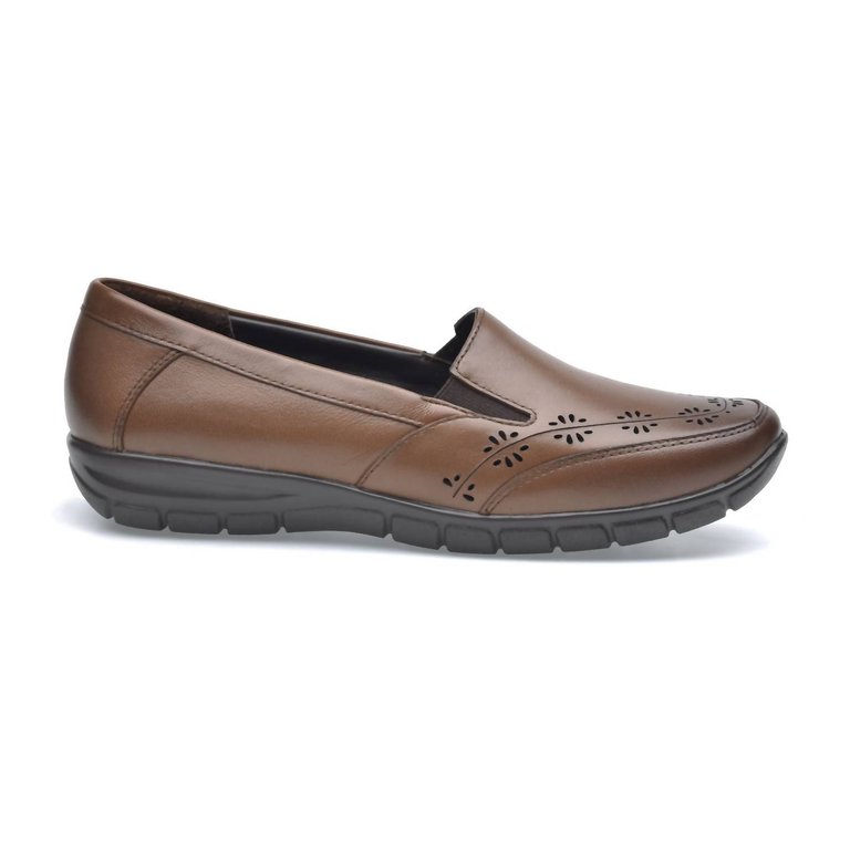 Lambskin Moccasin In Bison Brown - Bison Brown