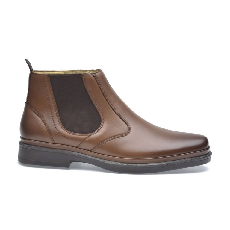 Men's Boots Lambskin Leather Traditional In Barista Brown - Barista Brown