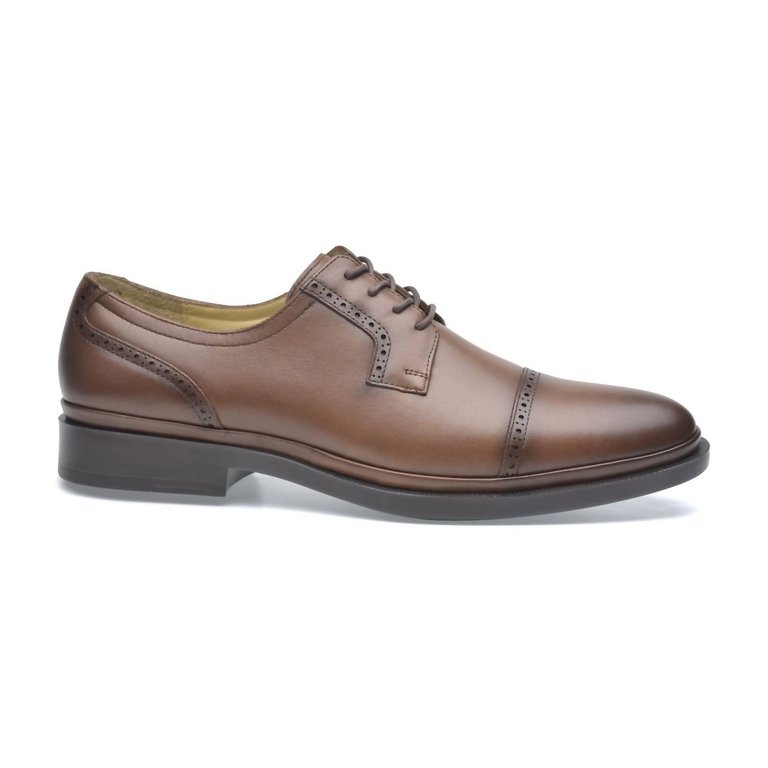 Men's Leather Oxfords Classic In Bison Brown - Bison Brown