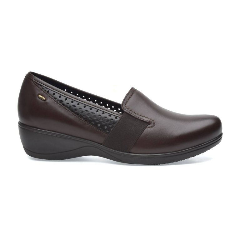 Women's Lambskin Mocassins Ruth In Espresso Brown - Espresso Brown